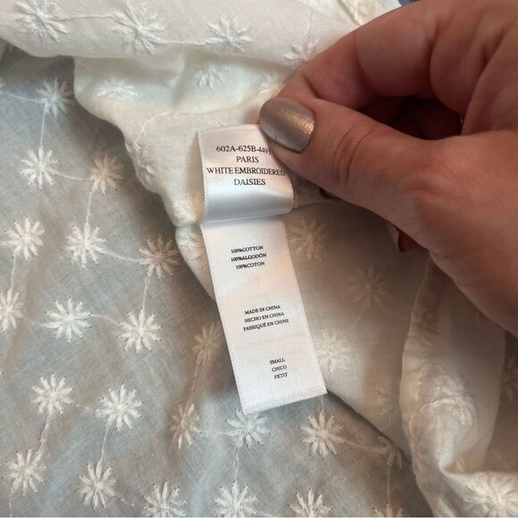 RAILS Paris Embroidered Blouse in White Size S - Picture 8 of 8